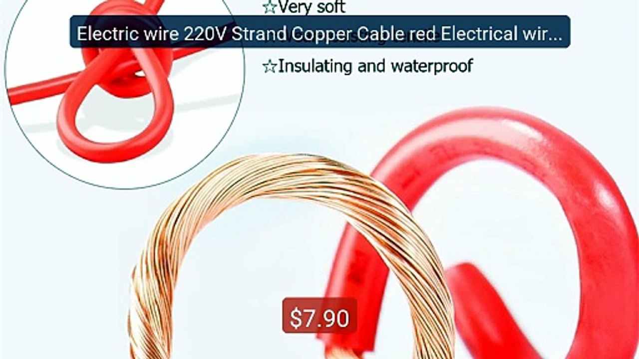 Electric wire 220V Strand Copper Cable red Electrical wires Wiring ... -- Top Rated 2026 | Buy Now!