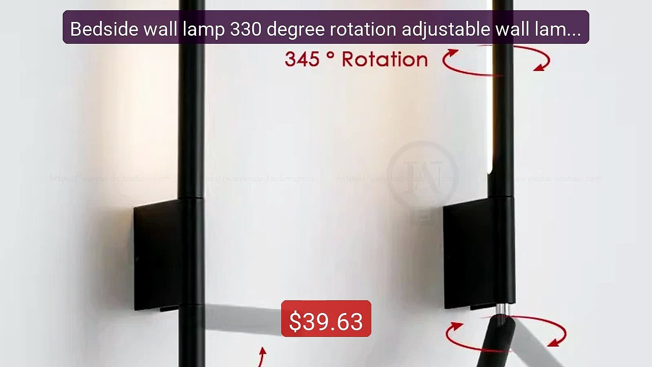 Bedside wall lamp 330 degree rotation adjustable wall lamp reading ... -- Top Rated 2026 | Buy Now!