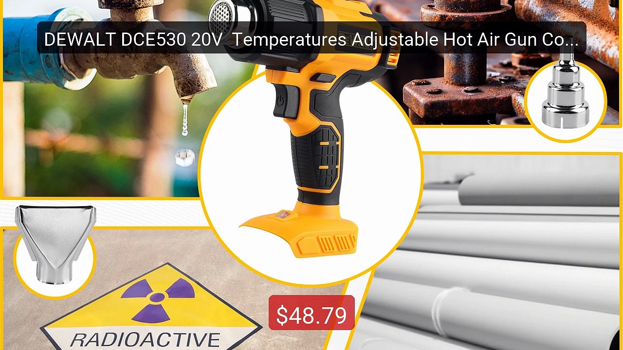 DEWALT DCE530 20V  Temperatures Adjustable Hot Air Gun Cordles... -- Best Buy 2026 | Great Quality!