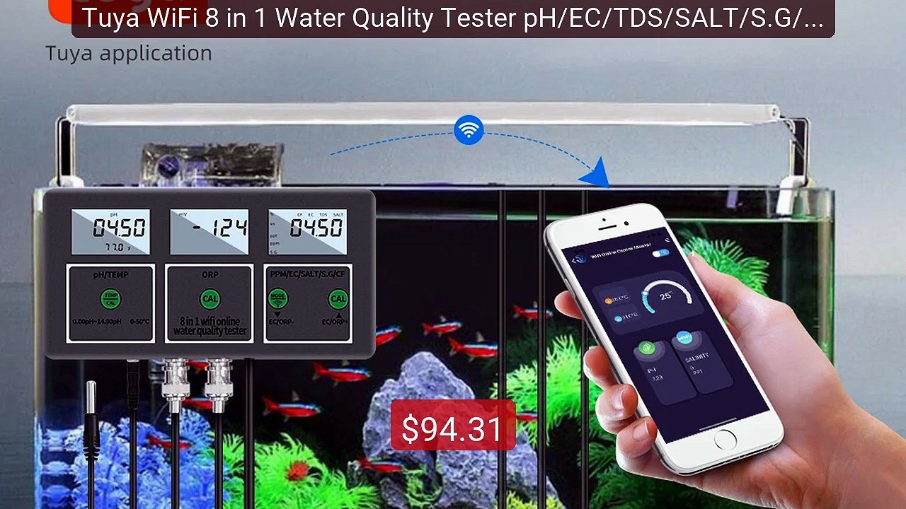 Tuya WiFi 8 in 1 Water Quality Tester pH/EC/TDS/SALT/S.G/ORP/... -- Amazing Value 2026 | Must Have!