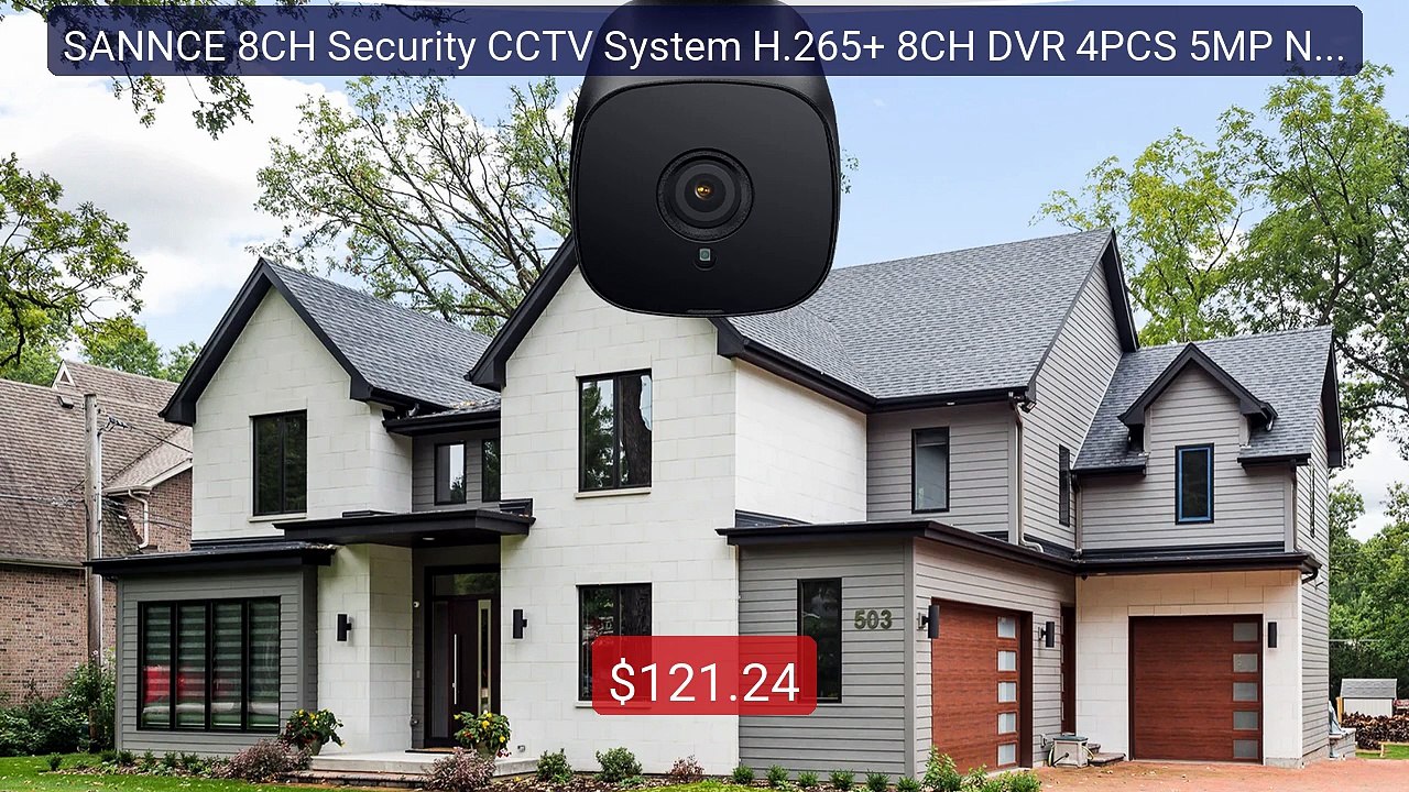 SANNCE 8CH Security CCTV System H.265+ 8CH DVR...