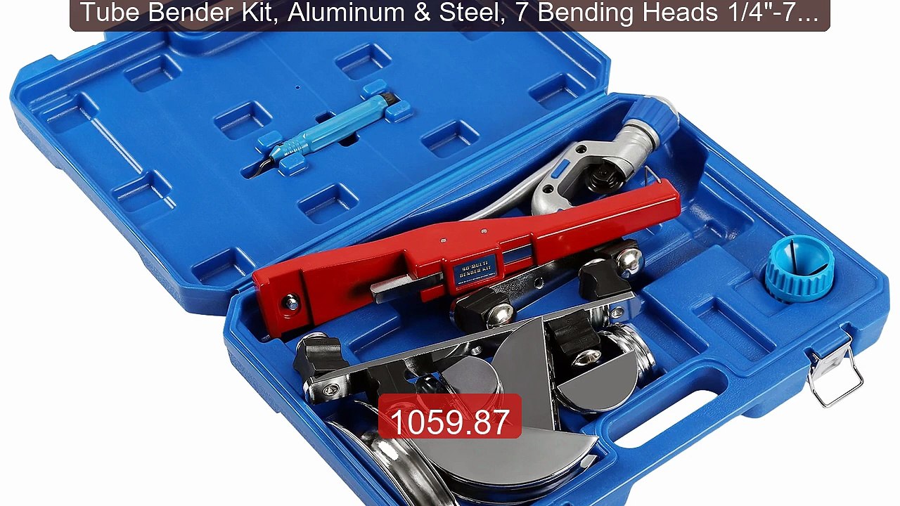 Tube Bender Kit, Aluminum & Steel, 7 Bending Heads 1/4"-7/8" ... -- Amazing Value 2026 | Must Have!