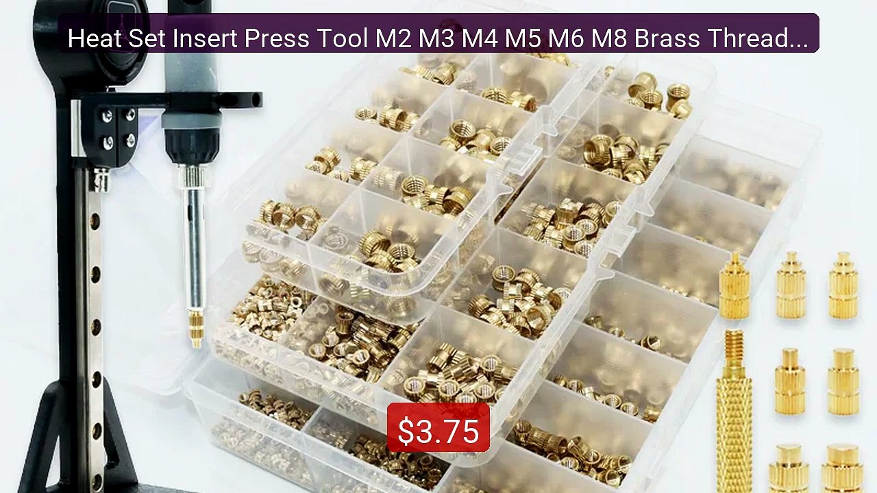 Heat Set Insert Press Tool M2 M3 M4 M5 M6 M8 Brass Thread Insert Nu... -- Top Rated 2026 | Buy Now!