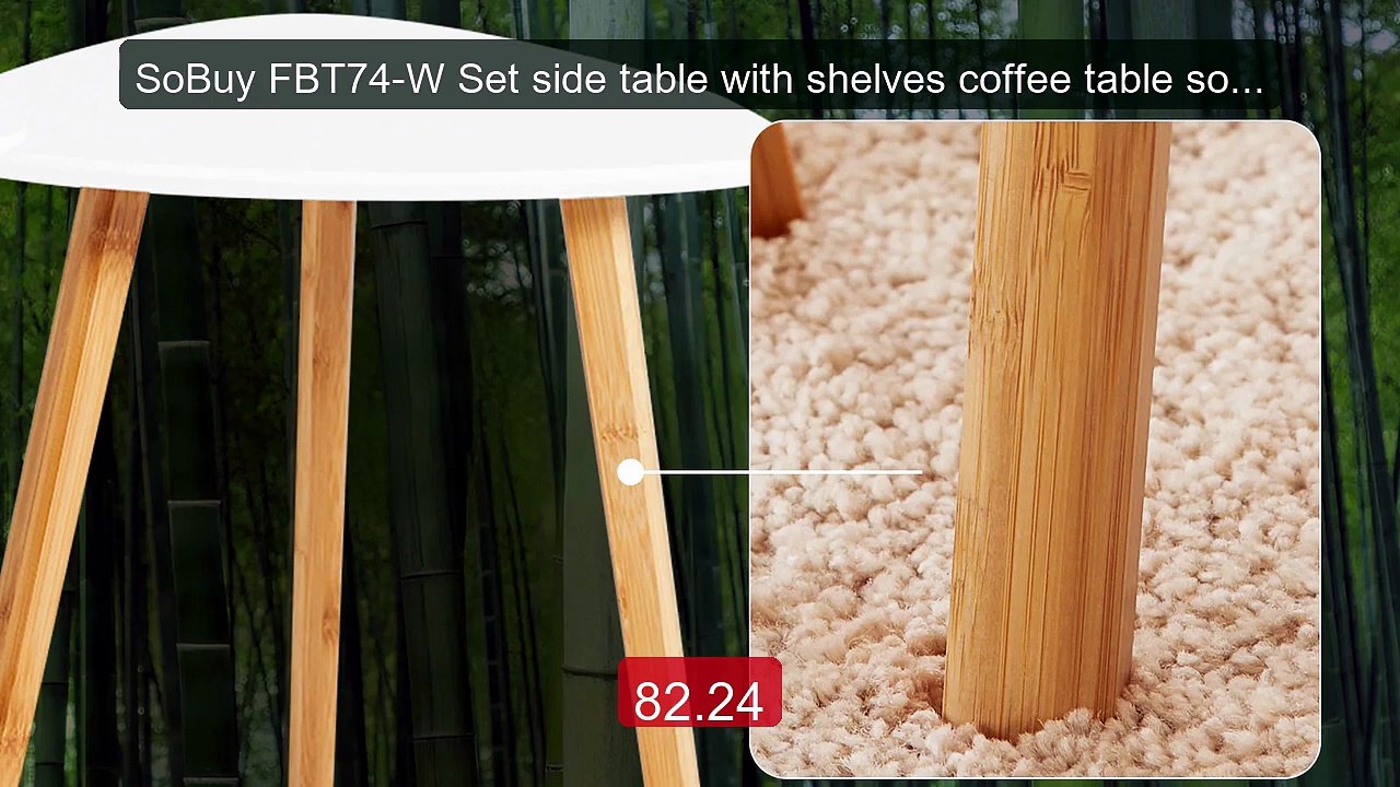 SoBuy FBT74-W Set side table with shelves coffee table sofa table c... -- Top Rated 2026 | Buy Now!