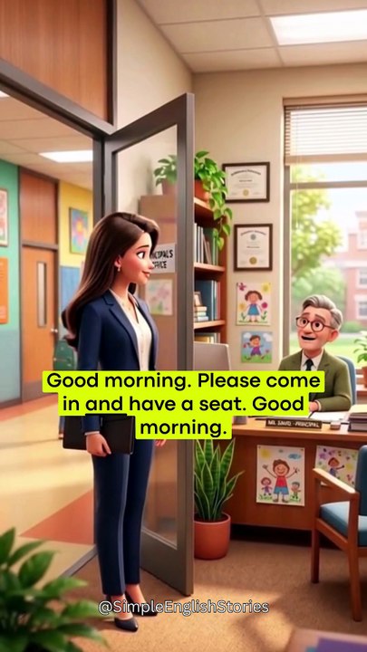 JOB INTERVIEW AT A SCHOOL 🏫👩‍🏫 Professional English Conversation #shorts