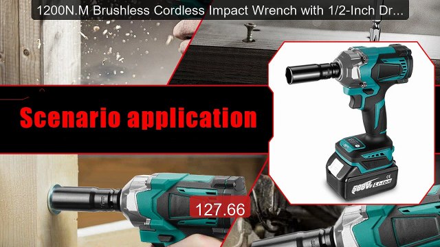 1200N.M Brushless Cordless Impact Wrench with 1/2-Inch Drive, for H... Top Rated 2026 | Buy Now!