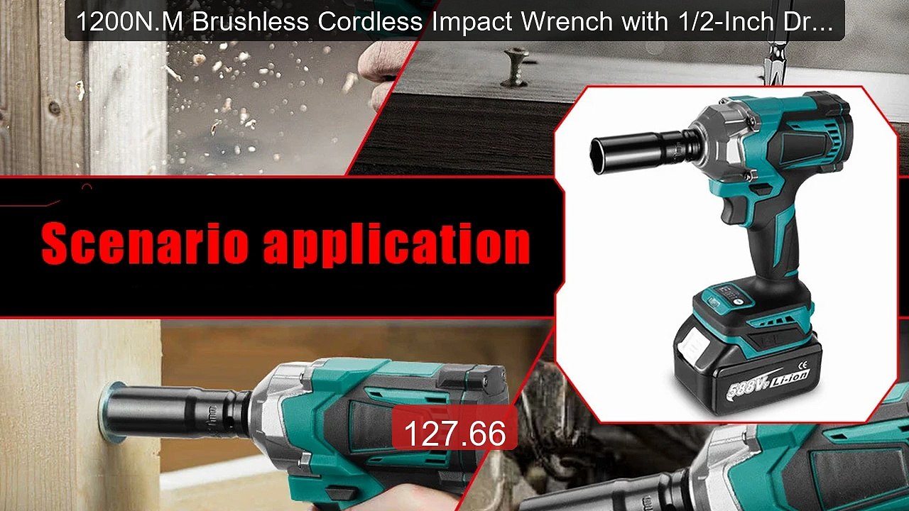 1200N.M Brushless Cordless Impact Wrench with 1/2-Inch Drive, for H... -- Top Rated 2026 | Buy Now!