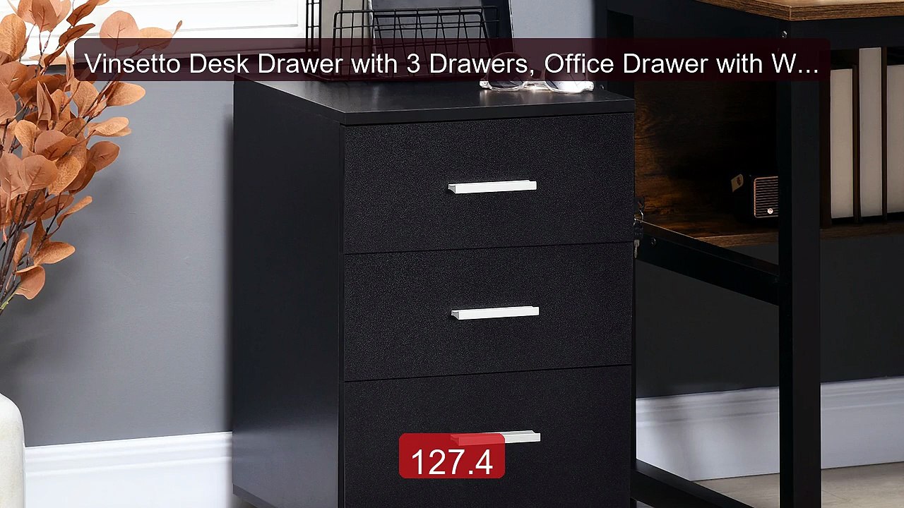 Vinsetto Desk Drawer with 3 Drawers, Office Drawer with Wheels... -- Hot Deal 2026 | Limited Offer!