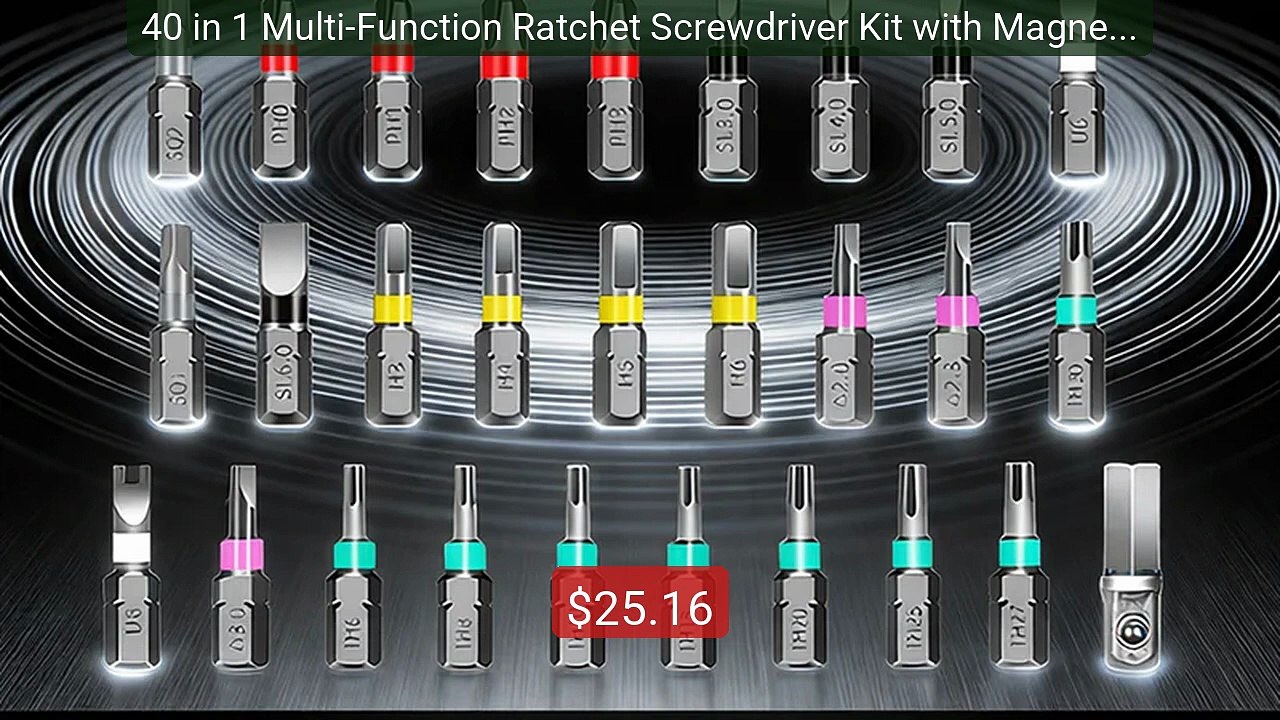 40 in 1 Multi-Function Ratchet Screwdriver Kit with Magnetic B... -- Best Buy 2026 | Great Quality!