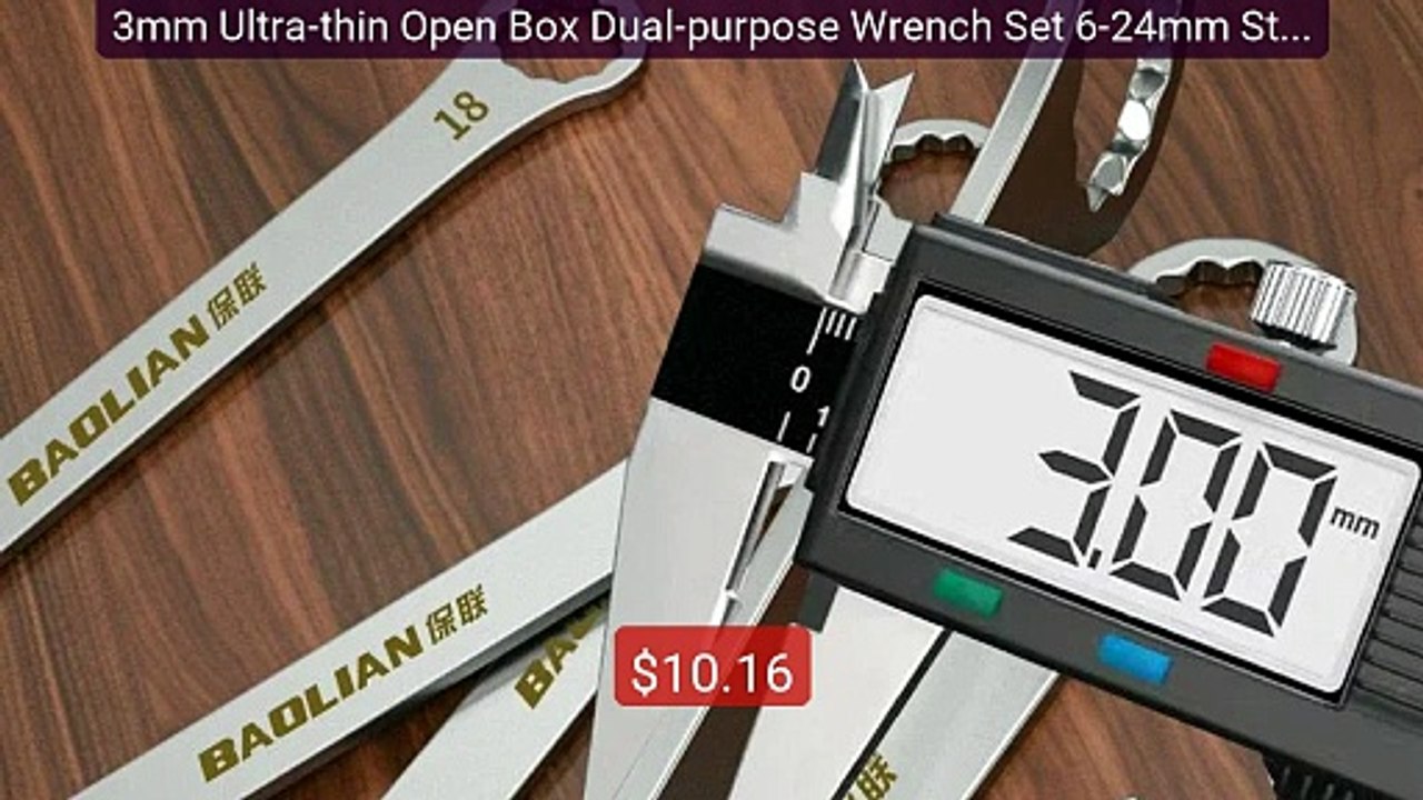 3mm Ultra-thin Open Box Dual-purpose Wrench Set 6-24mm Stainless S... -- Best Deal 2026 | Shop Now!