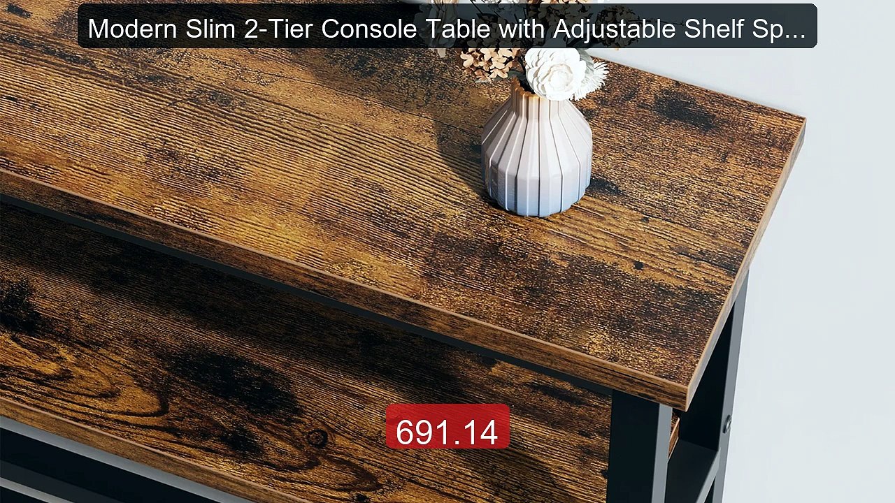 Modern Slim 2-Tier Console Table with Adjustable Shelf Space-S... -- Best Buy 2026 | Great Quality!