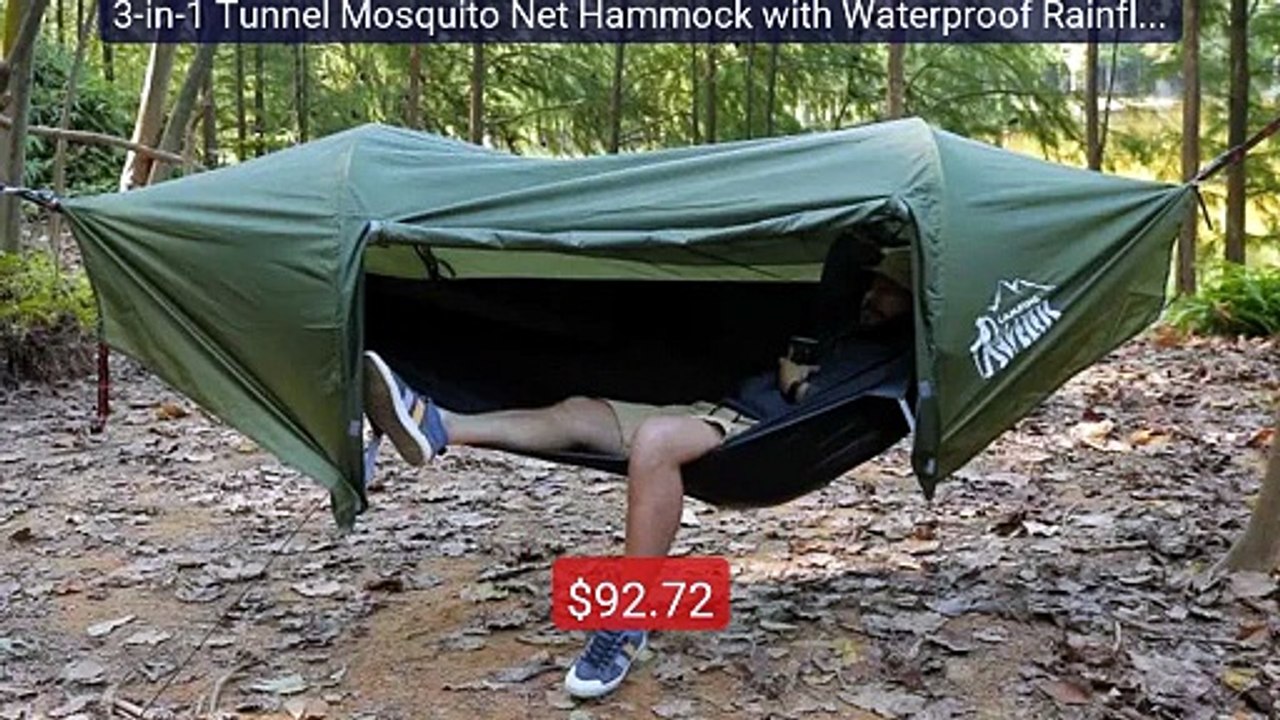 3-in-1 Tunnel Mosquito Net Hammock with Waterproof Rainfly - Tree T... -- Top Rated 2026 | Buy Now!