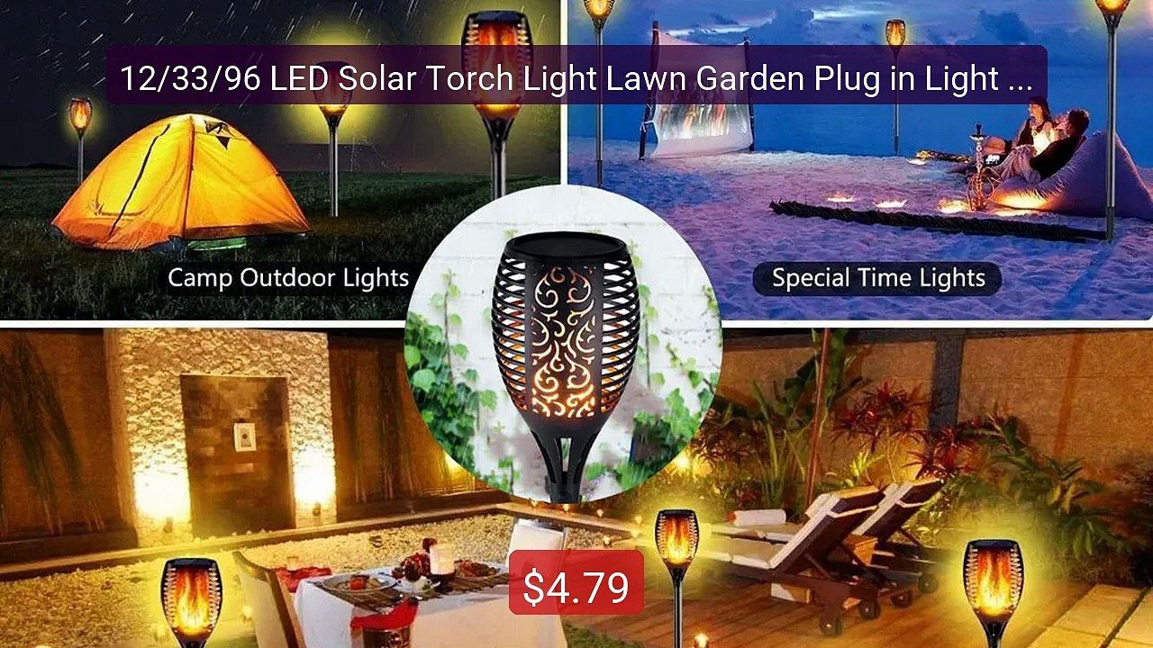 12/33/96 LED Solar Torch Light Lawn Garden Plug in Light Outdo... -- Best Buy 2026 | Great Quality!