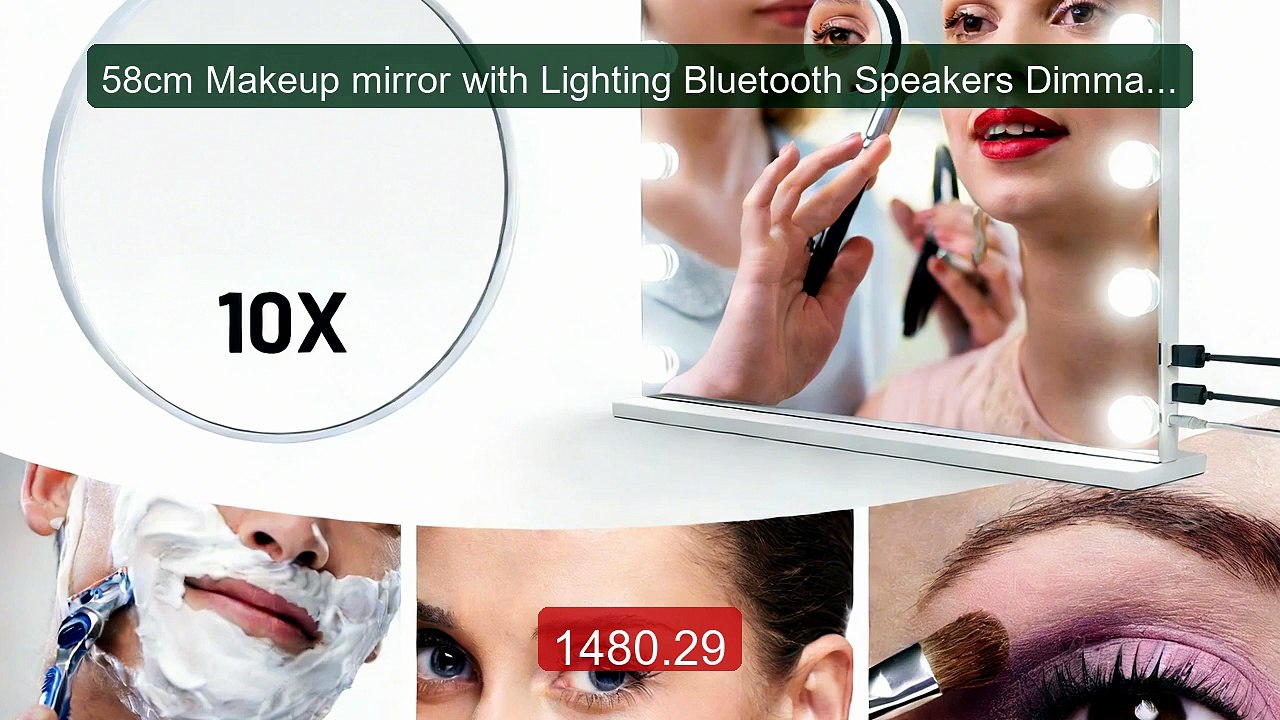 58cm Makeup mirror with Lighting Bluetooth Speakers Dimmabl... -- Top Pick 2026 | Unbeatable Price!