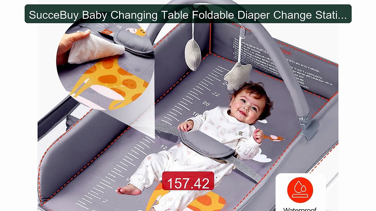 SucceBuy Baby Changing Table Foldable Diaper Ch...