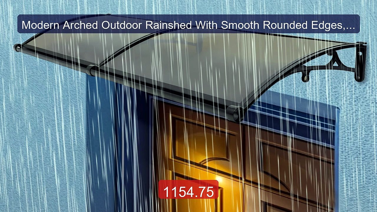 Modern Arched Outdoor Rainshed With Smooth Roun...