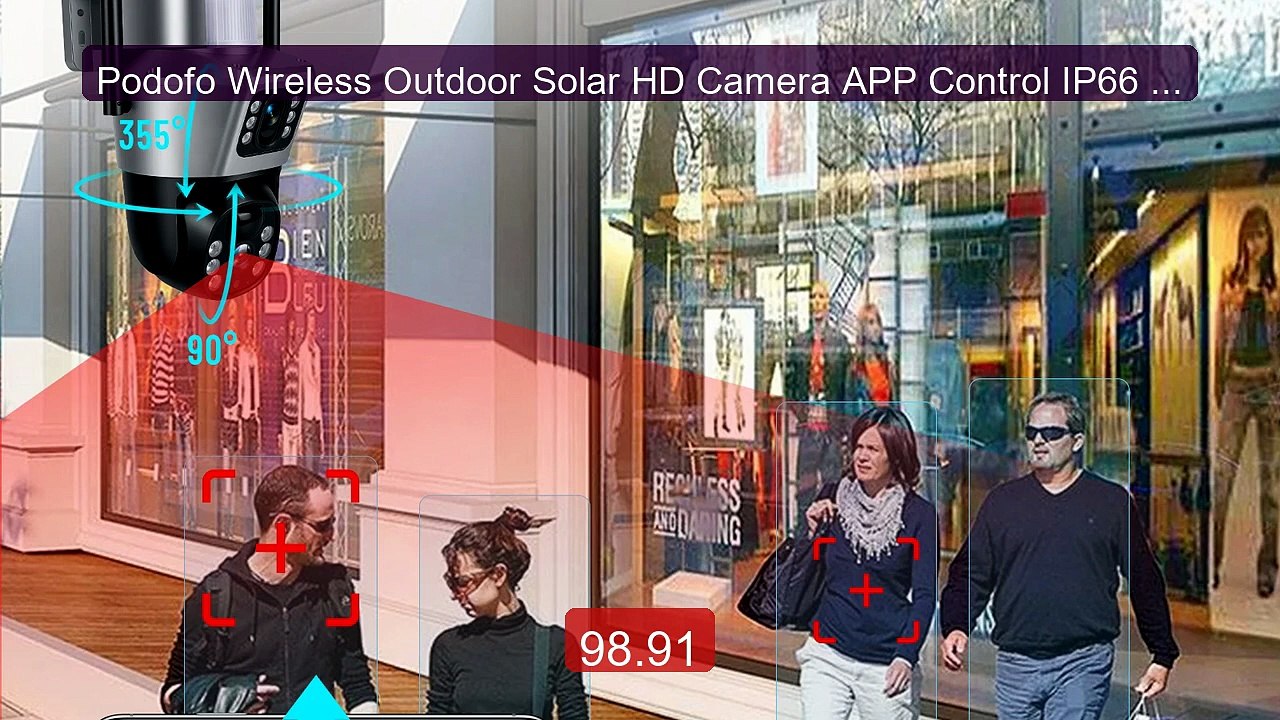 Podofo Wireless Outdoor Solar HD Camera APP Control IP66 Wa... -- Top Pick 2026 | Unbeatable Price!