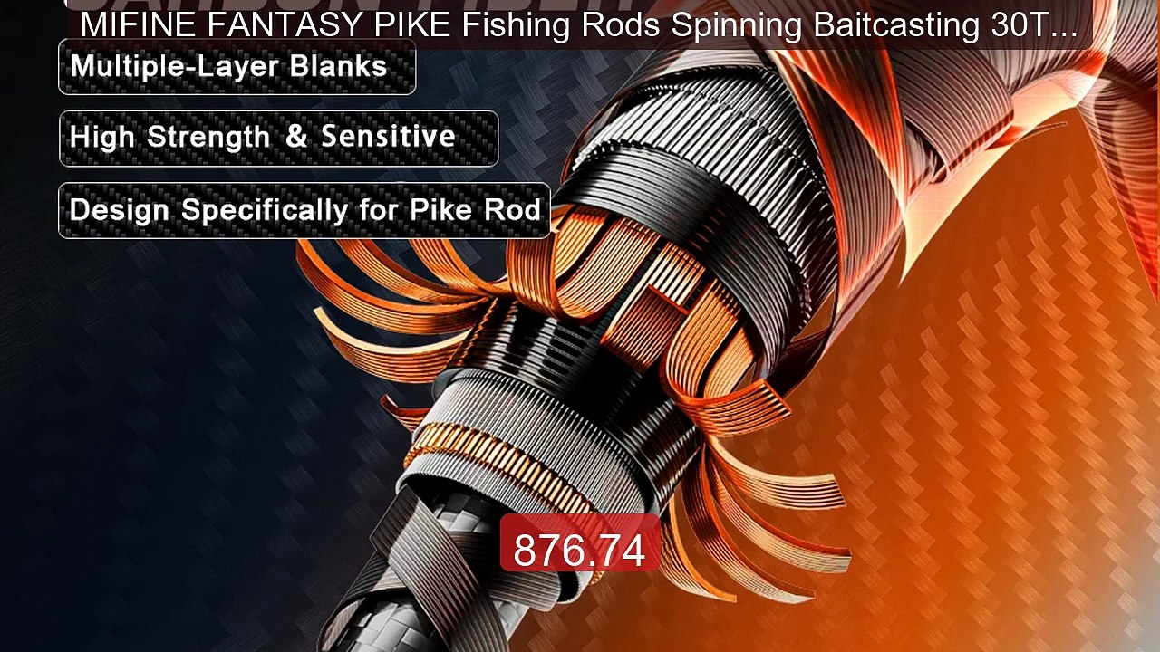MIFINE FANTASY PIKE Fishing Rods Spinning Baitcasting 30T 2.4M/2.6... -- Best Deal 2026 | Shop Now!