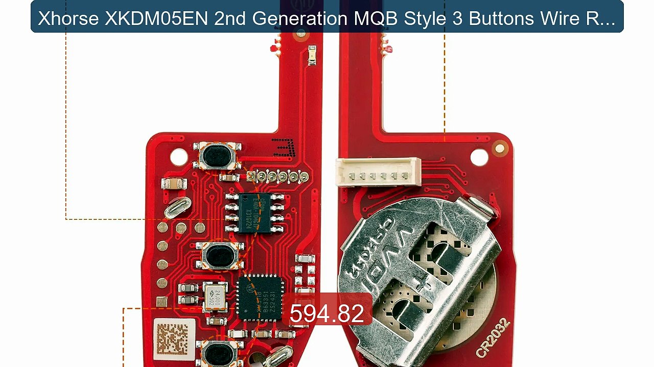 Xhorse XKDM05EN 2nd Generation MQB Style 3 Buttons Wire Remote... -- Best Buy 2026 | Great Quality!