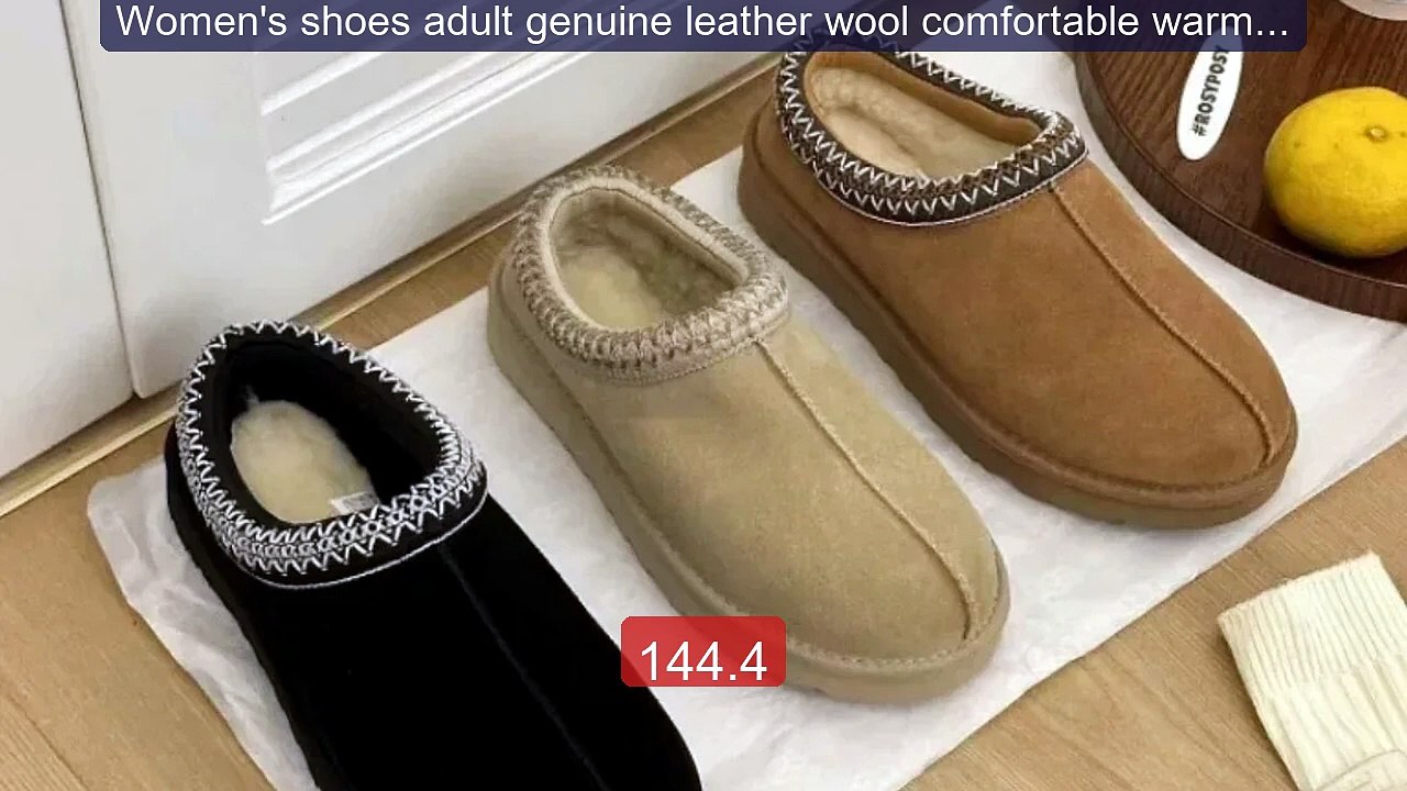 Women's shoes adult genuine leather wool comfortable warm snow... -- Best Buy 2026 | Great Quality!