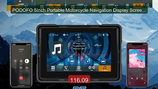 PODOFO 5Inch Portable Motorcycle Navigation Display Screen Wireless... Top Rated 2026 | Buy Now!