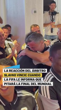 La reacción del árbitro Slavko Vincic cuando la FIFA le informa que pitará la final del Mundial