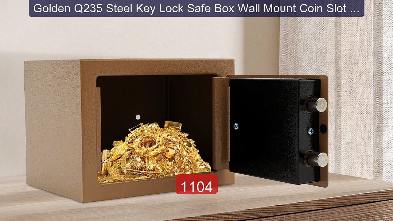 Golden Q235 Steel Key Lock Safe Box Wall Mount Coin Slot Anti-Theft... -- Top Rated 2026 | Buy Now!