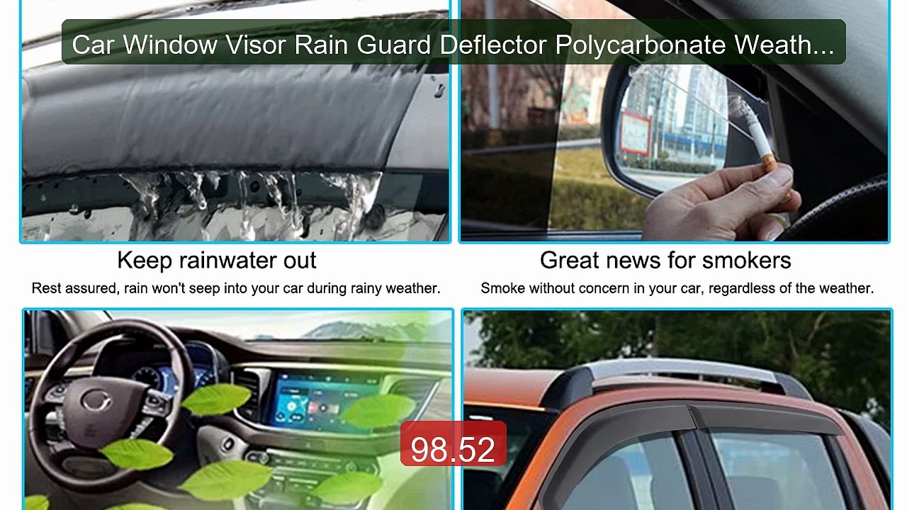 Car Window Visor Rain Guard Deflector Polycarbonate Weather... -- Top Pick 2026 | Unbeatable Price!