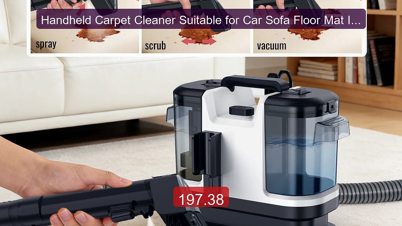 Handheld Carpet Cleaner Suitable for Car Sofa Floor Mat Interior De... -- Top Rated 2026 | Buy Now!