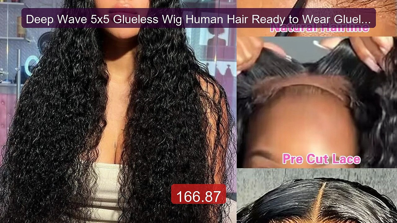 Deep Wave 5x5 Glueless Wig Human Hair Ready to Wear Glueless Wigs ... -- Best Deal 2026 | Shop Now!