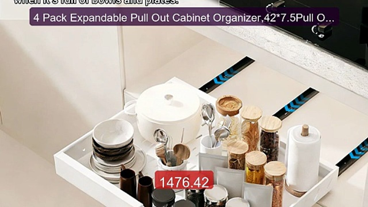 4 Pack Expandable Pull Out Cabinet Organizer,42*7.5Pull Out Drawer... -- Best Deal 2026 | Shop Now!