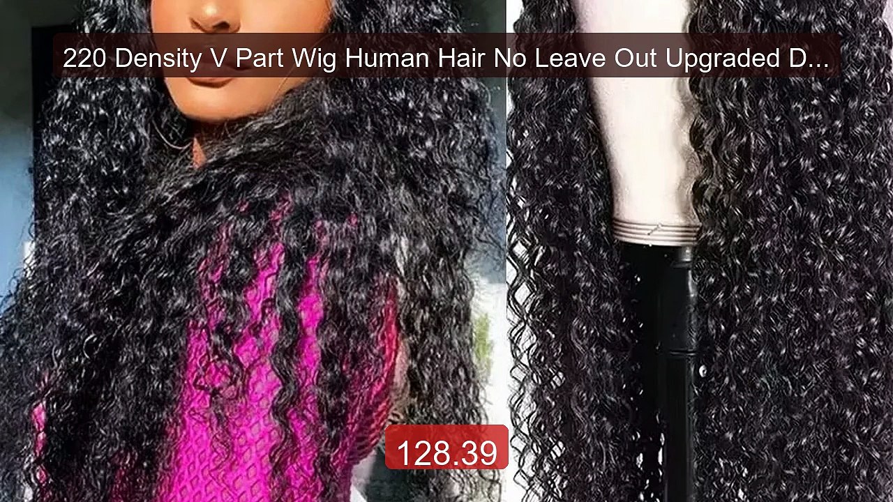 220 Density V Part Wig Human Hair No Leave Out Upgraded Deep W... -- Best Buy 2026 | Great Quality!