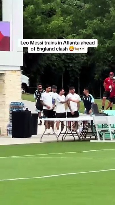 Messi trains for the finals for fia world cup in atlanta