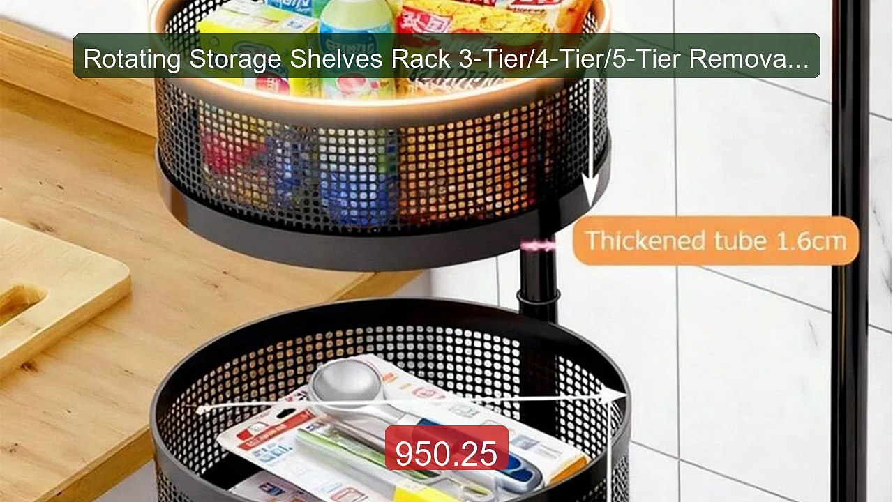 Rotating Storage Shelves Rack 3-Tier/4-Tier/5-Tier Removable ... -- Amazing Value 2026 | Must Have!