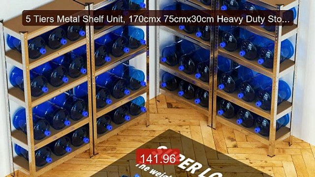 5 Tiers Metal Shelf Unit, 170cmx 75cmx30cm Heavy Duty Storage... Amazing Value 2026 | Must Have!
