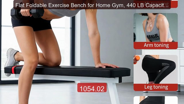 Flat Foldable Exercise Bench for Home Gym, 440 LB Capacity Hea... Best Buy 2026 | Great Quality!