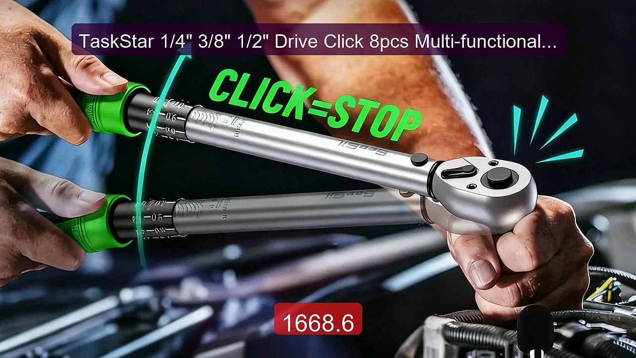 TaskStar 1/4" 3/8" 1/2" Drive Click 8pcs Multi-functional T... -- Top Pick 2026 | Unbeatable Price!