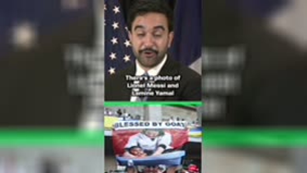 Mamdani fooled by Messi and baby Yamal photo
