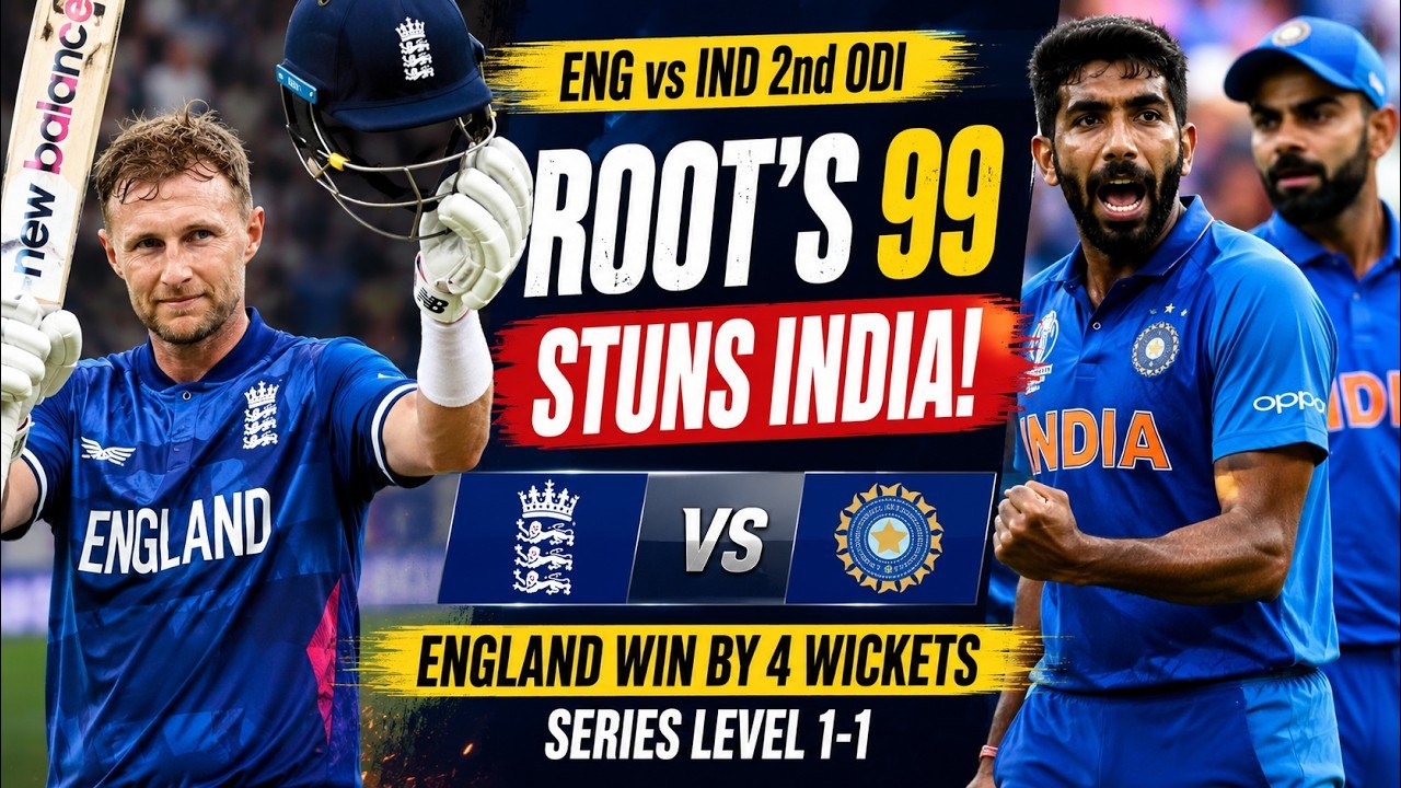 England Vs India 2nd ODI Highlights | Joe Root's Unbeaten 99 Levels Series In Cardiff