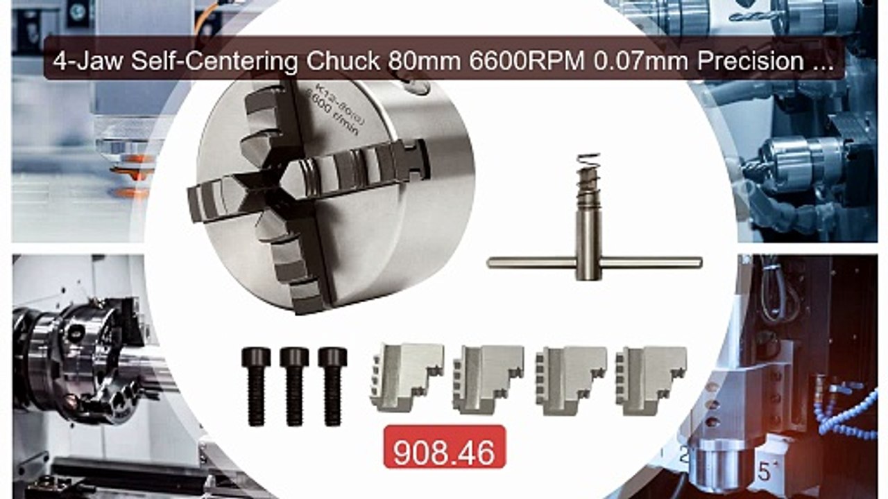 4-Jaw Self-Centering Chuck 80mm 6600RPM 0.07mm Precision for Lathe ... -- Top Rated 2026 | Buy Now!