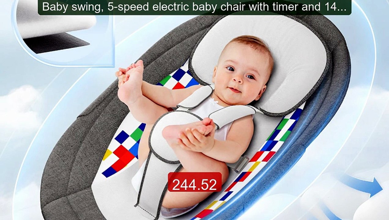 Baby swing, 5-speed electric baby chair with timer and 14 mus... -- Amazing Value 2026 | Must Have!