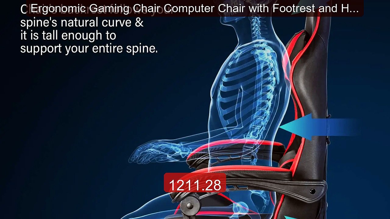 Ergonomic Gaming Chair Computer Chair with Footrest and Headrest, L... -- Top Rated 2026 | Buy Now!