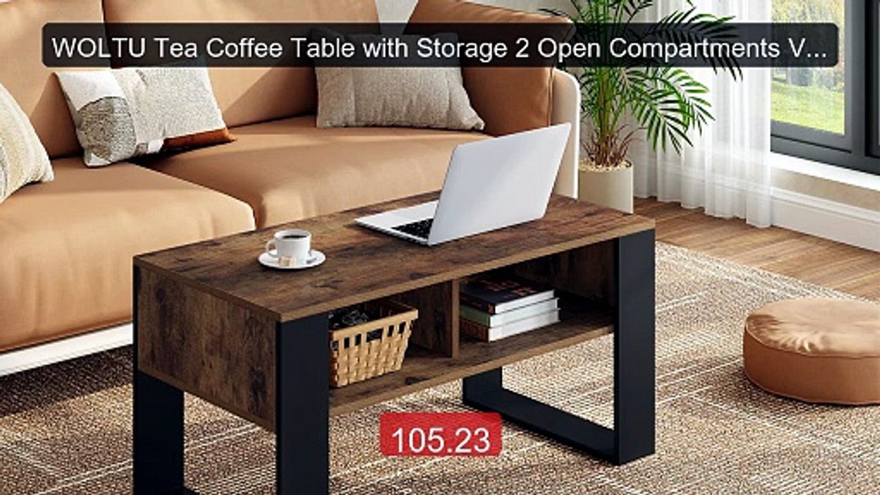 WOLTU Tea Coffee Table with Storage 2 Open Compartments Vintag... -- Best Buy 2026 | Great Quality!
