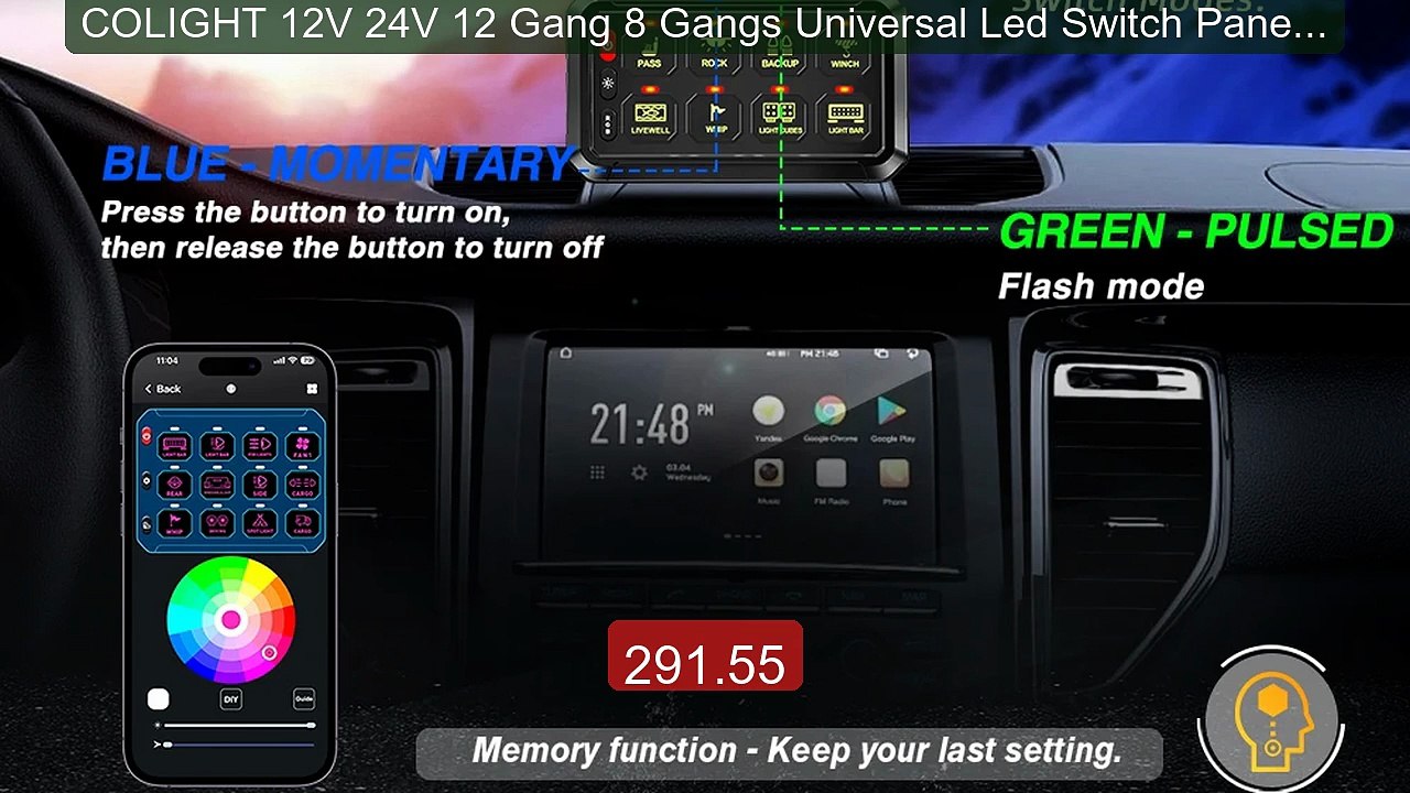 COLIGHT 12V 24V 12 Gang 8 Gangs Universal Led Switch Panel APP... -- Hot Deal 2026 | Limited Offer!