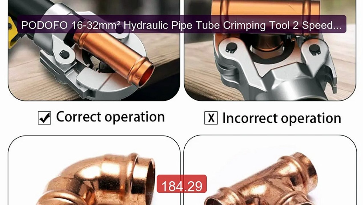 PODOFO 16-32mm² Hydraulic Pipe Tube Crimping Tool 2 Speed O... -- Top Pick 2026 | Unbeatable Price!