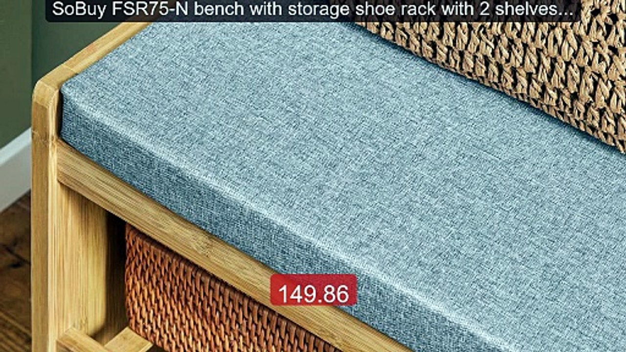 SoBuy FSR75-N bench with storage shoe rack with 2 shelves and Drawe... -- Top Rated 2026 | Buy Now!