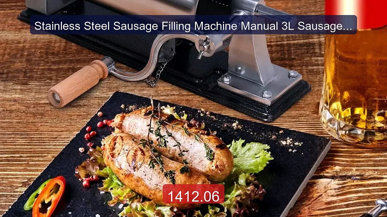 Stainless Steel Sausage Filling Machine Manual 3L Sausage Fill... -- Best Buy 2026 | Great Quality!