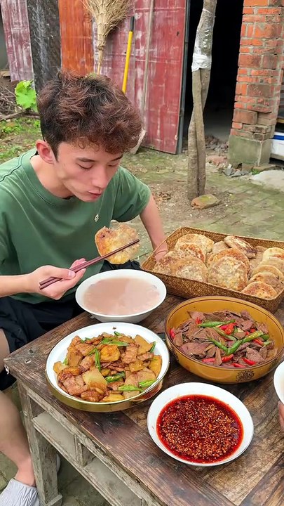 #蒜苔肉饼#干锅土豆#爆炒猪肝#蚕豆稀饭#  新农人计划