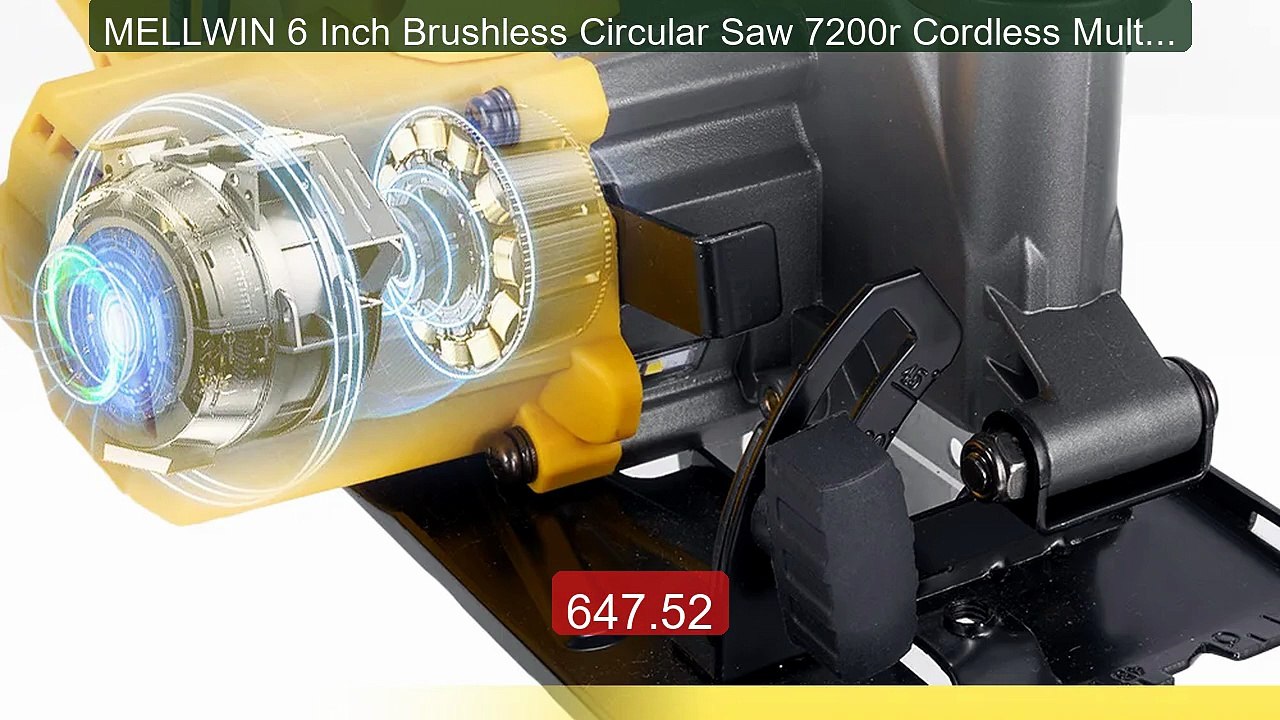 MELLWIN 6 Inch Brushless Circular Saw 7200r Cordless Multi-fu... -- Amazing Value 2026 | Must Have!