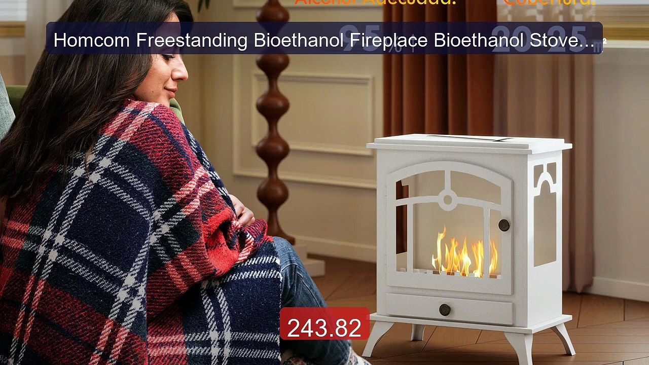 Homcom Freestanding Bioethanol Fireplace Bioethanol Stove with 0.9... -- Best Deal 2026 | Shop Now!